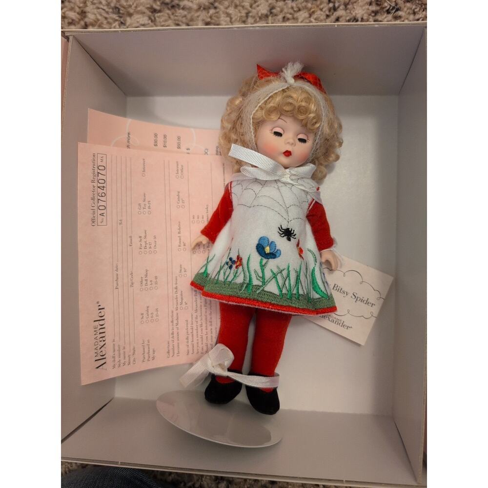 Madame Alexander Itsy Bitsy Spider Doll New Condition In Box #38785 2004